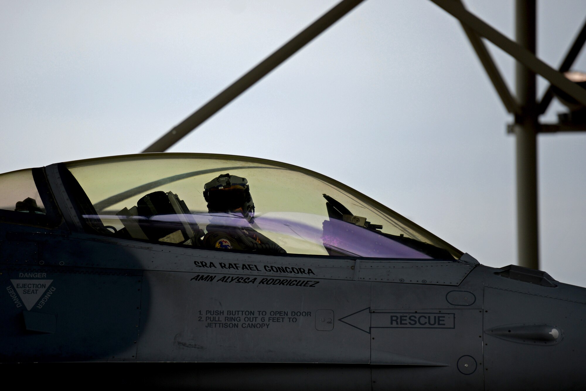 U.S. Air Force Capt. David Gill, 79th Fighter Squadron pilot, lands his aircraft during a Rapid Ready Weasel exercise at Shaw Air Force, Base S.C., Dec. 7, 2017.