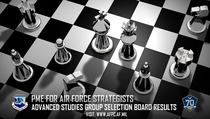 PME for Air Force strategists; advanced studies group selection board results