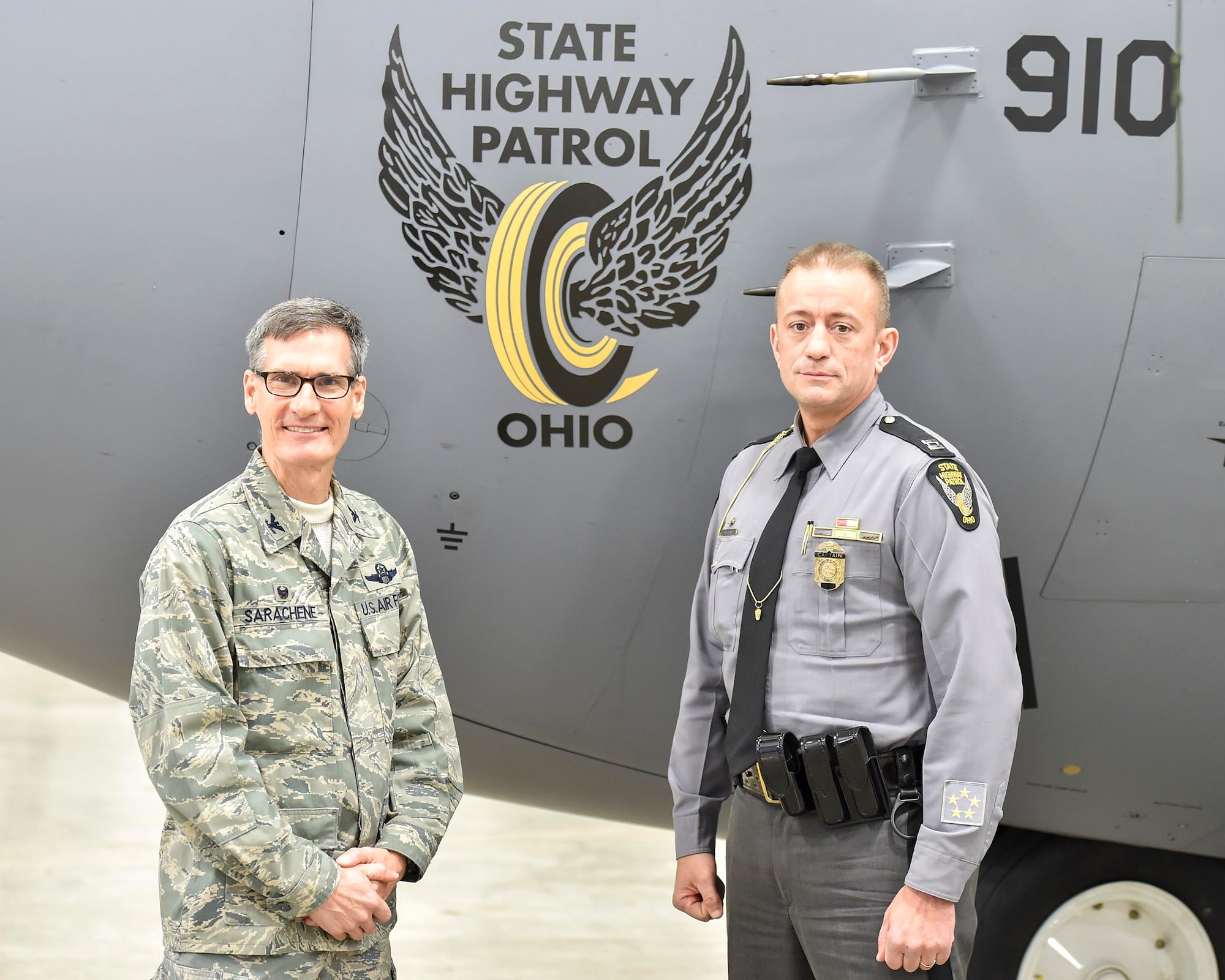 The nose art further signifies the partnership between Youngstown Air Reserve Station with state and local law enforcement agencies.