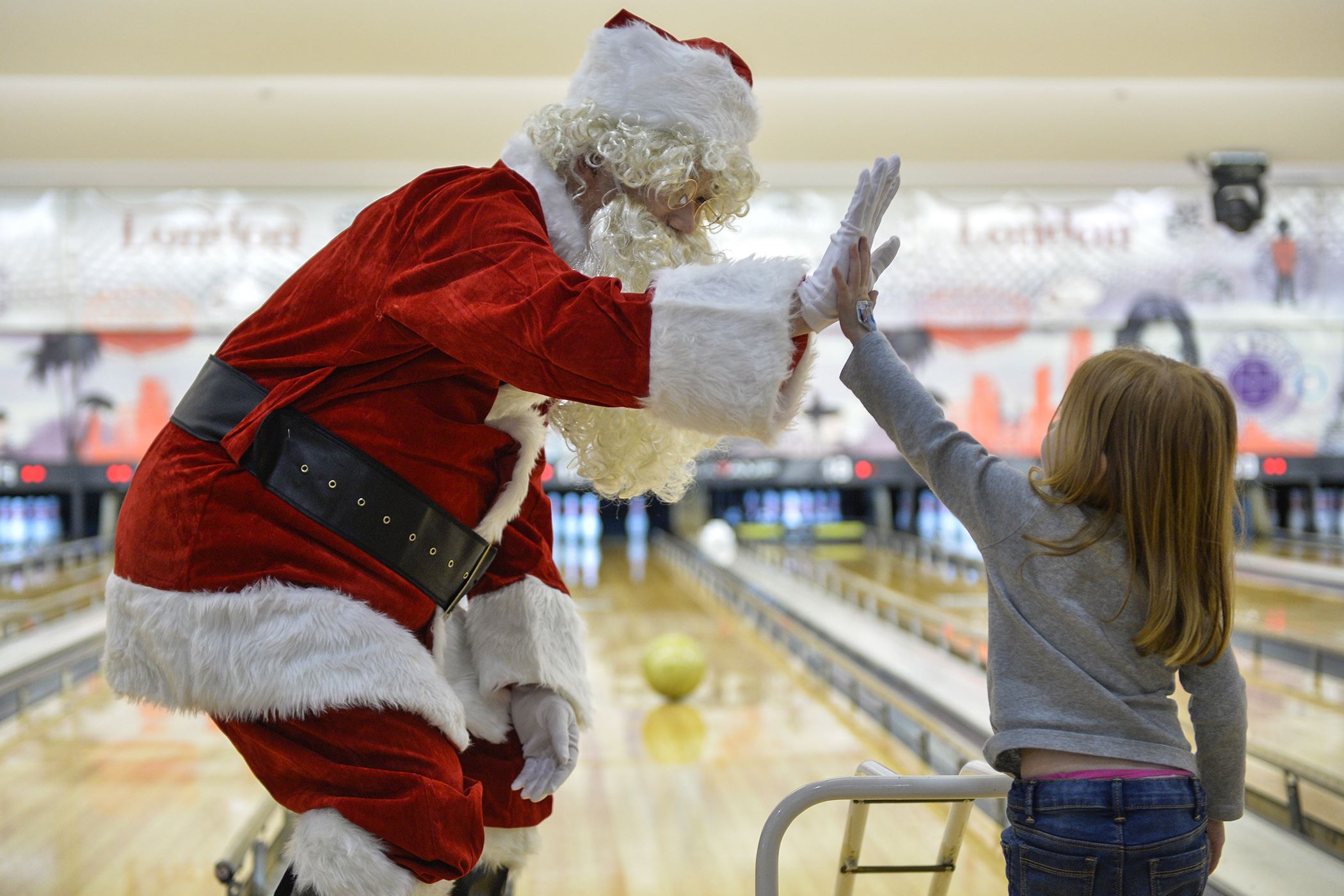 Bowling Santa