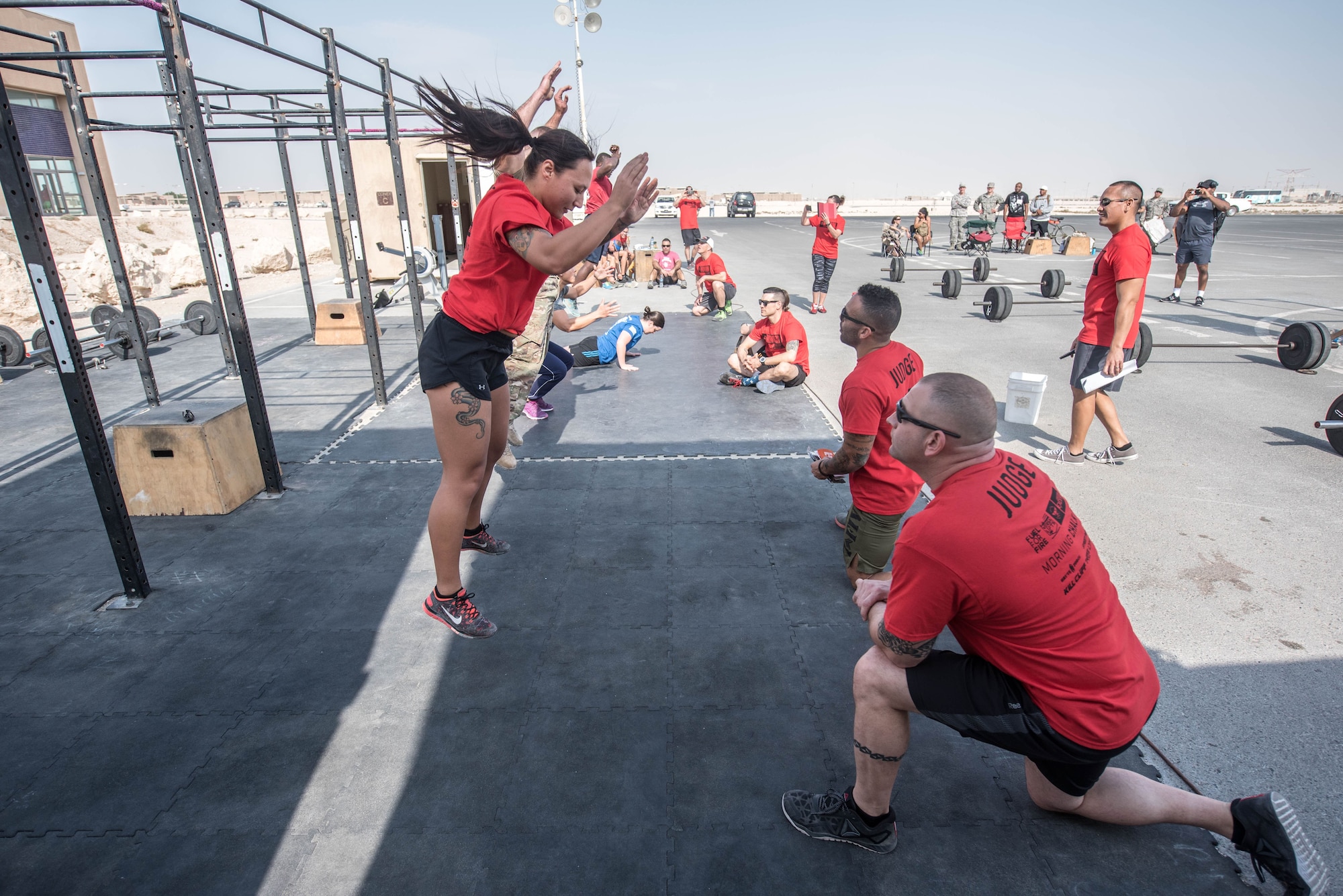 Crossfit Competition at Al Udeid Air Base motivates and boosts morale among deployed service members