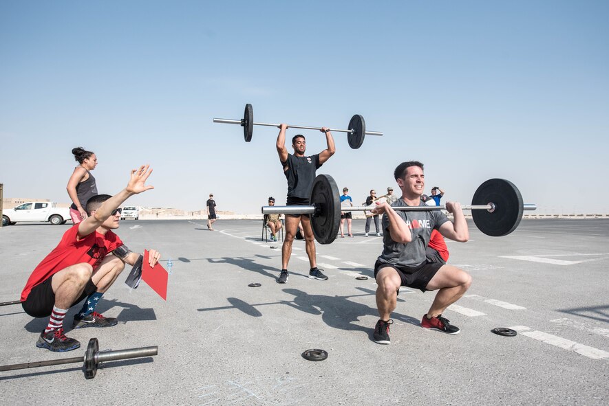 Crossfit Competition at Al Udeid Air Base motivates and boosts morale among deployed service members