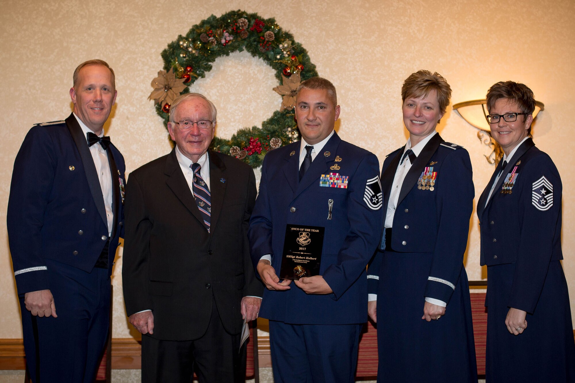 178th Wing Airmen were recognized for outstanding service at the military ball held Dec. 2 at the Marriott in Springfield, Ohio.