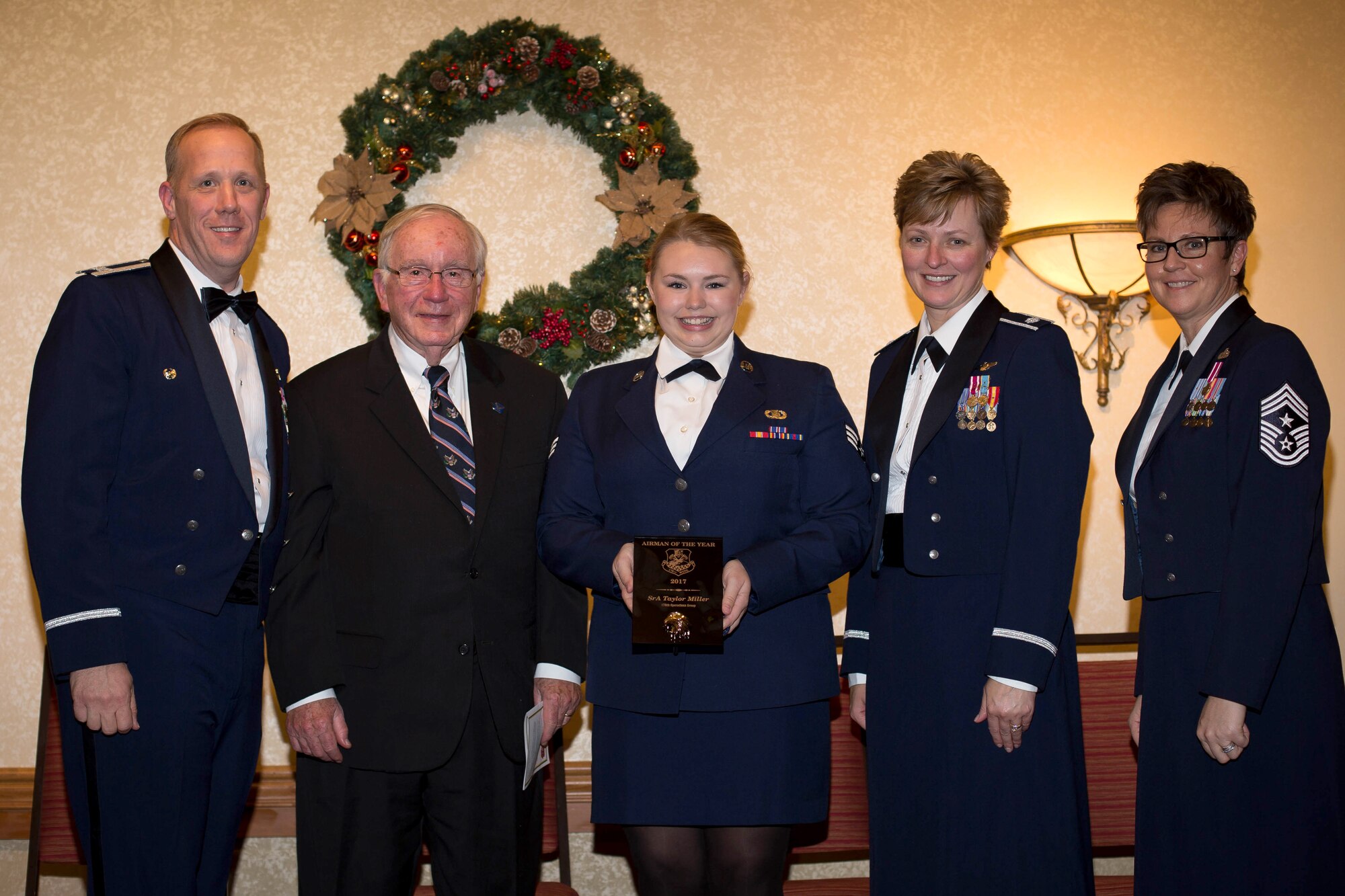 178th Wing Airmen were recognized for outstanding service at the military ball held Dec. 2 at the Marriott in Springfield, Ohio.