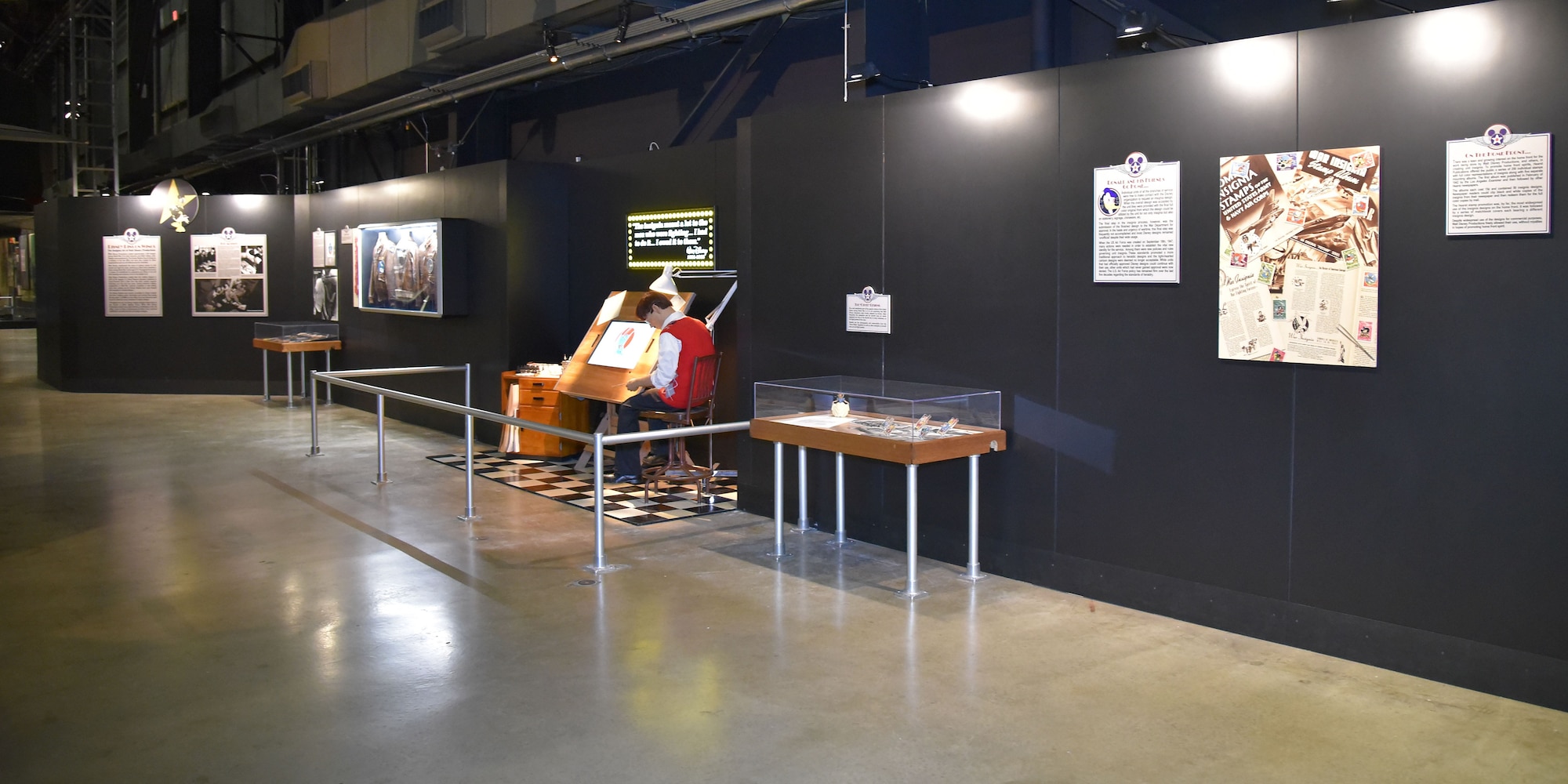 DAYTON, Ohio - The Disney Pins on Wings exhibit in the World War II Gallery at the National Museum of the U.S. Air Force. (U.S. Air Force photo)