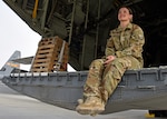 Airman 1st Class Courtney Wagner, 774th Expeditionary Airlift Squadron loadmaster, poses for a photo Dec. 9, 2017 at Bagram Airfield, Afghanistan.