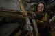 Airman 1st Class Courtney Wagner, 774th Expeditionary Airlift Squadron loadmaster, loads a pallet onto a C-130J Super Hercules Dec. 9, 2017 at Bagram Airfield, Afghanistan.