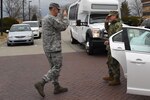 U.S. Air Force Gen. John Hyten, commander of U.S. Strategic Command (USSTRATCOM), greets U.S. Navy Adm. Harry Harris, commander of U.S. Pacific Command (USPACOM), with a salute during Harris’ visit to Offutt Air Force Base, Neb., Dec. 14, 2017. Harris met with Hyten and other senior leaders for discussions on USSTRATCOM operations as they pertain to the USPACOM area of responsibility. They also discussed collaboration and integration between combatant commands during exercise and real-world scenarios. Engagements like these support USSTRATCOM’s efforts to maintain close relationships with other combatant commands to deter adversaries and assure allies. Maintaining a combat-ready force, one of Hyten’s three priorities, and training exercises like the upcoming Global Lightning are crucial to ensuring USSTRATCOM and its components are prepared to deliver a decisive response should they be called upon to do so. These efforts support USSTRATCOM’s top priority; to provide strategic deterrence using tailored nuclear, cyber, space, global strike, joint electronic warfare, missile defense, and intelligence capabilities.
