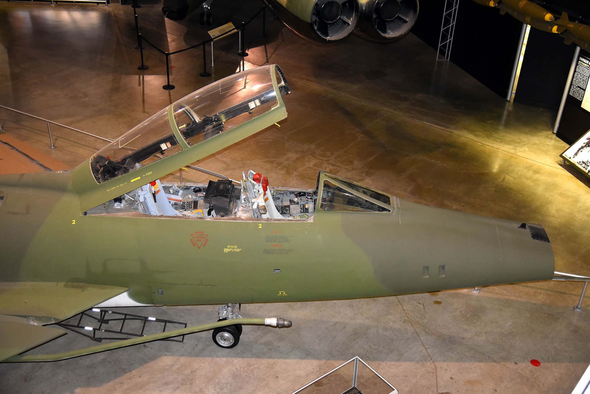 DAYTON, Ohio -- North American F-100F in the Southeast Asia War Gallery at the National Museum of the United States Air Force. (U.S. Air Force photo by Ken LaRock)