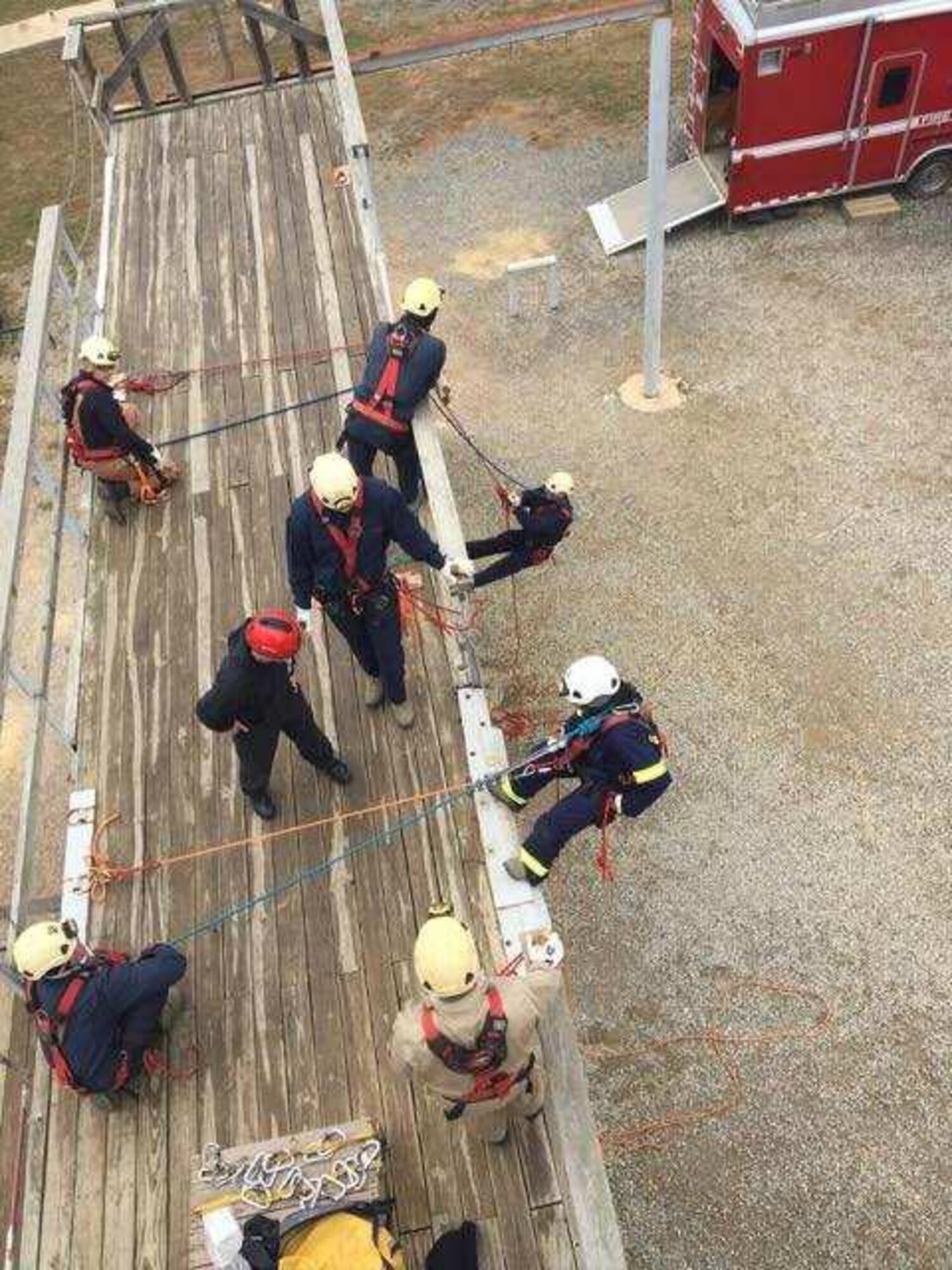 North Carolina Emergency Responders train in rescue operations. The North Carolina Emergency Training Center will provide a new location that will save the state money while allowing more responders to attend.