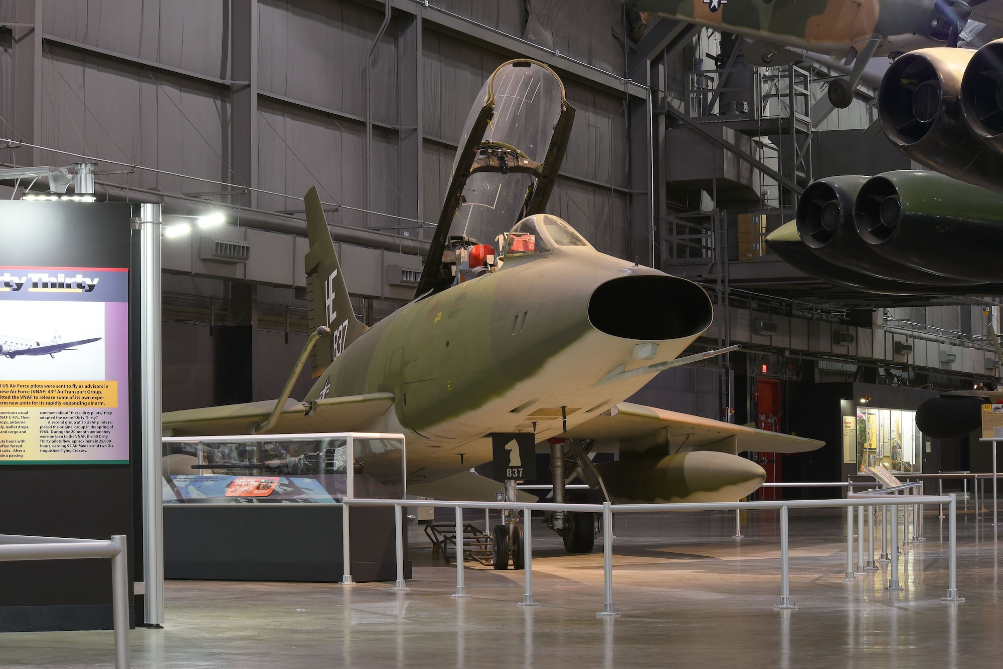 DAYTON, Ohio -- North American F-100F in the Southeast Asia War Gallery at the National Museum of the United States Air Force. (U.S. Air Force photo by Ken LaRock)