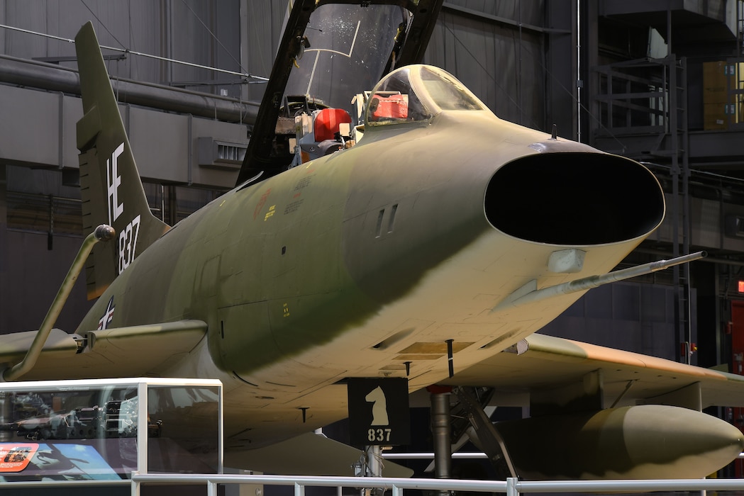 DAYTON, Ohio -- North American F-100F in the Southeast Asia War Gallery at the National Museum of the United States Air Force. (U.S. Air Force photo by Ken LaRock)