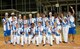 The All-Air Force women's softball team poses with their gold medals after the Armed Forces Tournament. (U.S. Air Force photo by Steve Brown / Released)