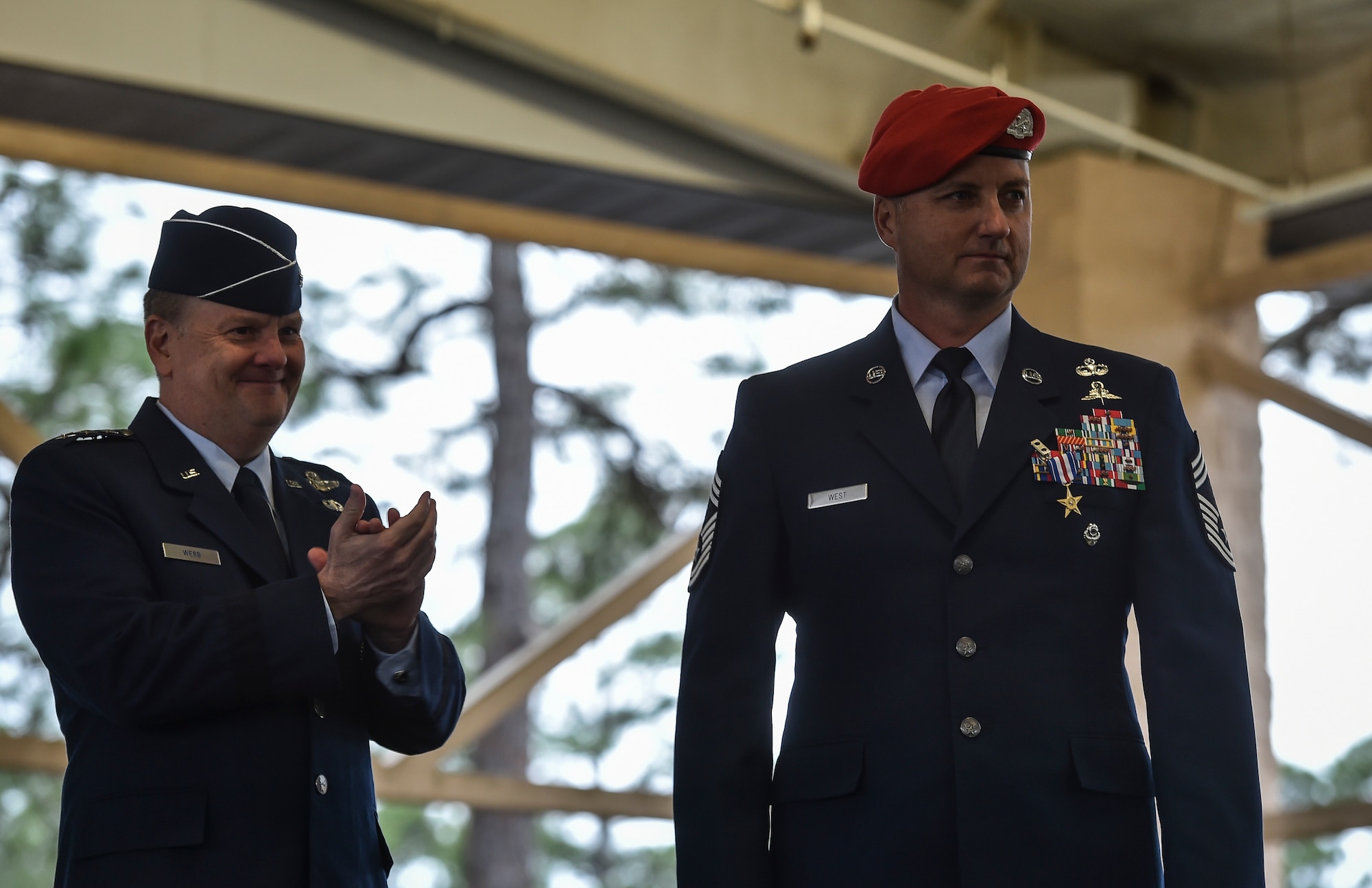 Chief Master Sgt. Michael West was awarded the Silver Star Medal Dec. 15, 2017, at Hurlburt Field, Fla.