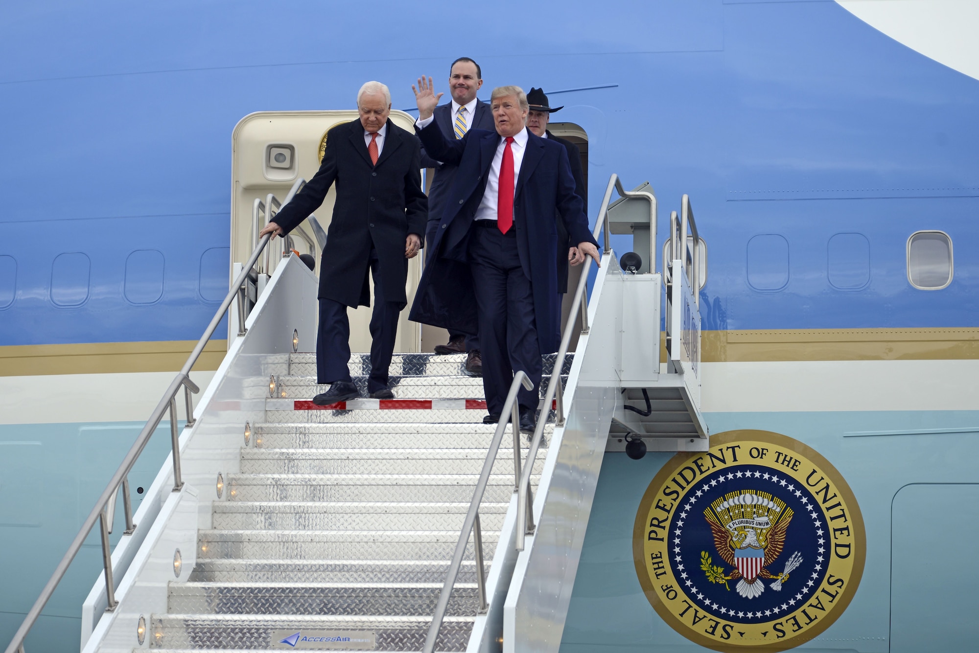 President Trump visits Roland R. Wright Air National Guard Base