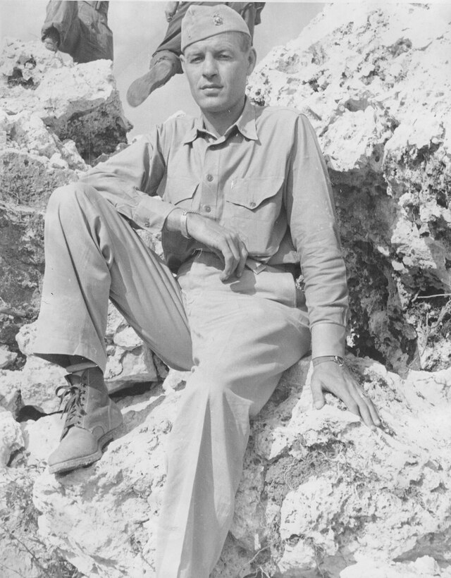 Capt. Mainard A. Sorensen on Okinawa during the late 1940's prior to his deployment to Korea.