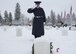 Senior Airman Sara Huston, 92nd Medical Operations Squadron aerospace medical technician, salutes a grave during an annual wreath laying ceremony at Fort George Wright Cemetery, Washington, Dec. 16, 2017. Wreathes Across America is a non-profit organization that works the Department of Defense and its branches to honor fallen veterans with ceremonial wreathes annually. (U.S. Air Force photo/Senior Airman Ryan Lackey)