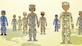 This graphic represents service members from around the world who participate in the Blended Military Retirement System.