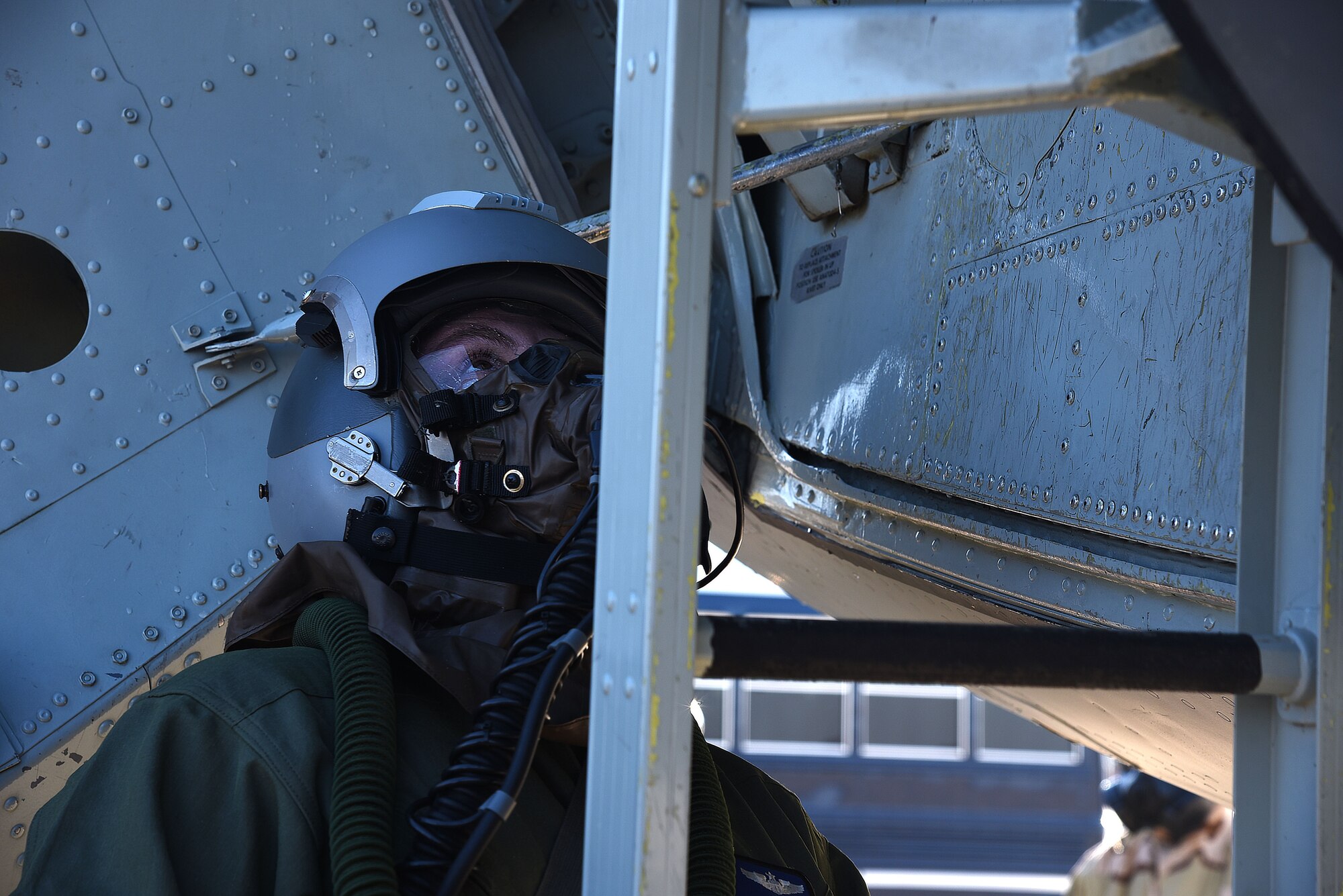 344th ARS aircrew dawns chemical gear