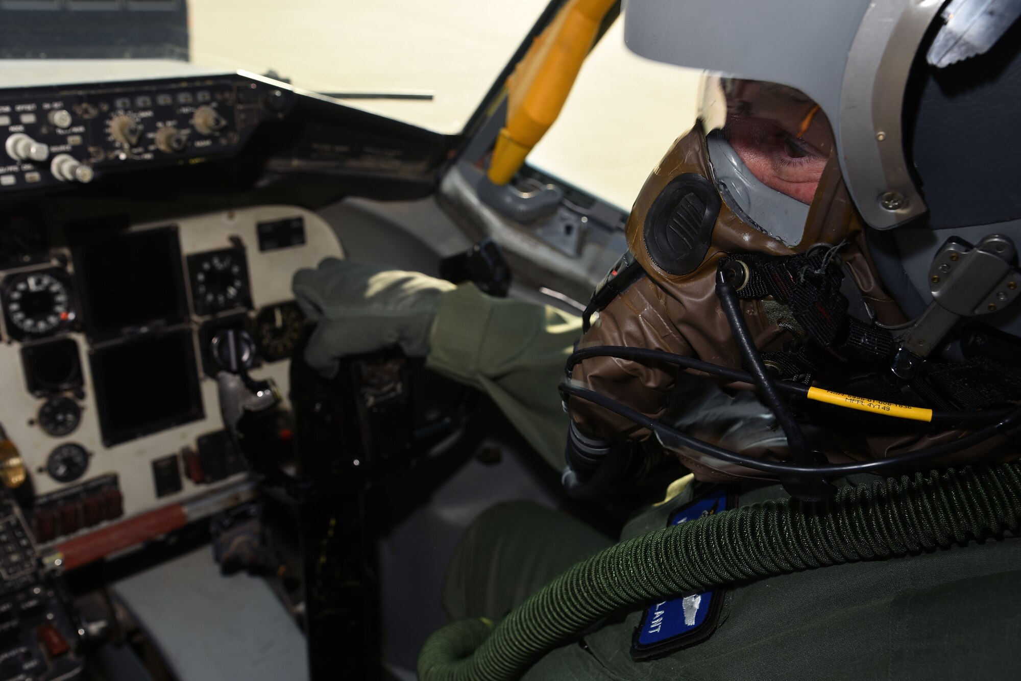 344th ARS aircrew dawns chemical gear