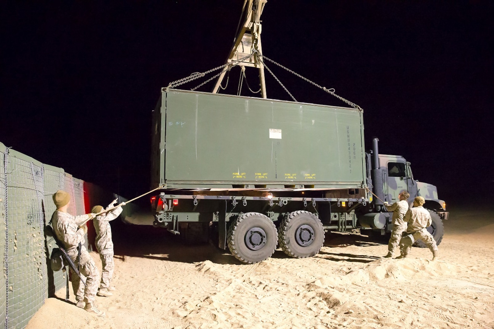 Arrival on site Ex-Man in the field