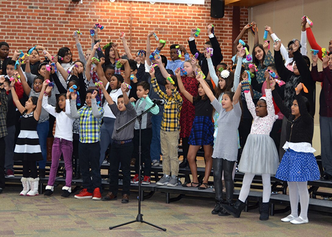 Students sing holiday songs