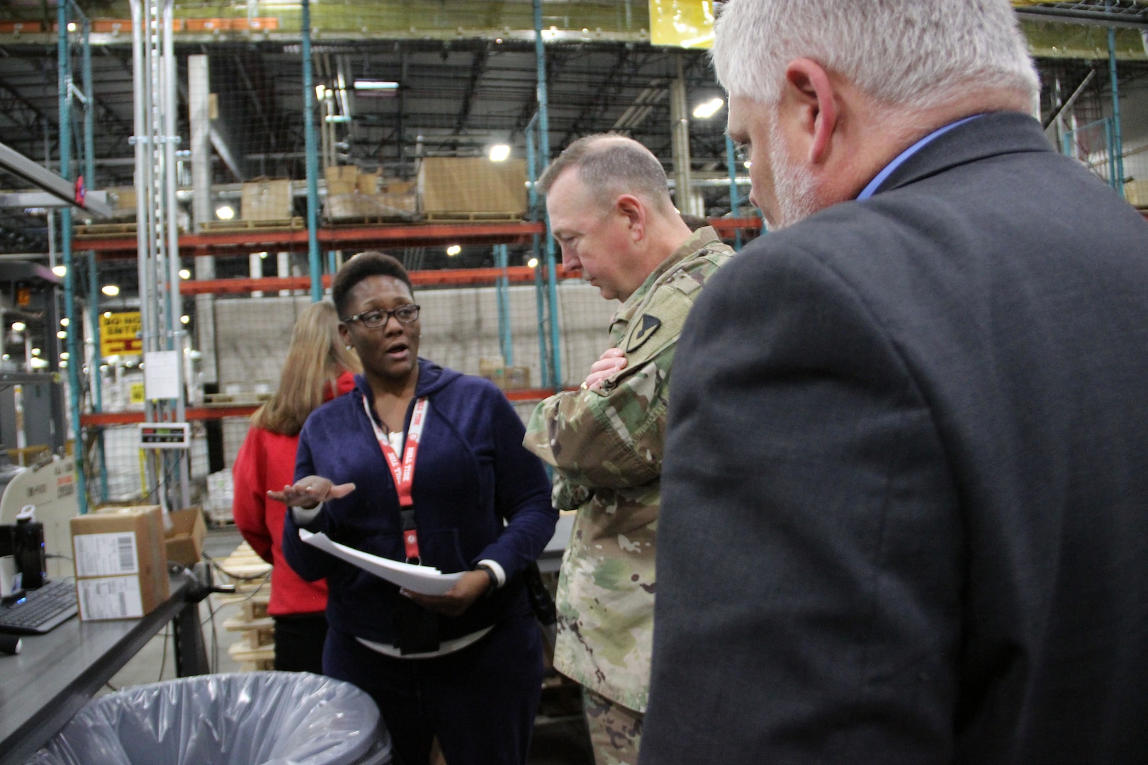 USASAC Commanding General and Command Sergeant Major visits DLA Distribution