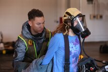 During the week-long training the platoons refined their skills in setup and breakdown of decontamination sites, decontamination of role players, and identification and detection of known agents in several scenarios including mass casaulty, radiation scenario and a subway scenario.  (Official USMC Photos by Staff Sgt. Santiago G. Colon Jr.)