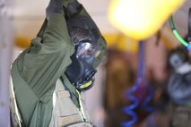 During the week-long training the platoons refined their skills in setup and breakdown of decontamination sites, decontamination of role players, and identification and detection of known agents in several scenarios including mass casaulty, radiation scenario and a subway scenario.  (Official USMC Photos by Staff Sgt. Santiago G. Colon Jr.)