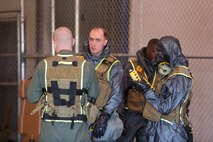 During the week-long training the platoons refined their skills in setup and breakdown of decontamination sites, decontamination of role players, and identification and detection of known agents in several scenarios including mass casaulty, radiation scenario and a subway scenario.  (Official USMC Photos by Staff Sgt. Santiago G. Colon Jr.)