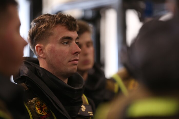 During the week-long training the platoons refined their skills in setup and breakdown of decontamination sites, decontamination of role players, and identification and detection of known agents in several scenarios including mass casaulty, radiation scenario and a subway scenario.  (Official USMC Photos by Staff Sgt. Santiago G. Colon Jr.)