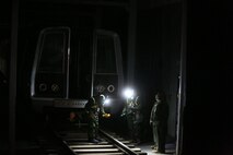 During the week-long training the platoons refined their skills in setup and breakdown of decontamination sites, decontamination of role players, and identification and detection of known agents in several scenarios including mass casaulty, radiation scenario and a subway scenario.  (Official USMC Photos by Staff Sgt. Santiago G. Colon Jr.)
