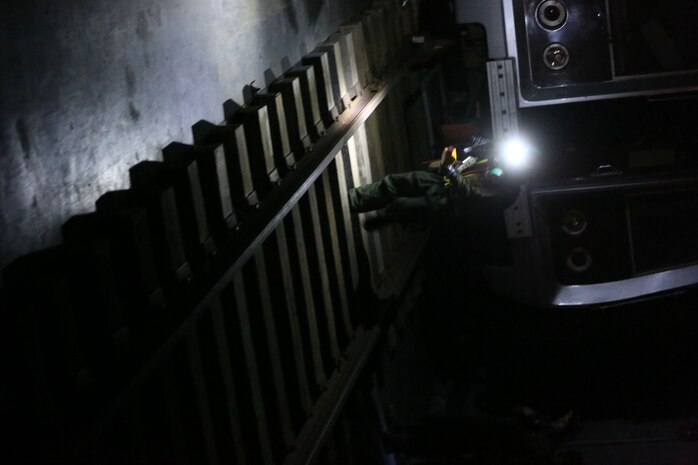 During the week-long training the platoons refined their skills in setup and breakdown of decontamination sites, decontamination of role players, and identification and detection of known agents in several scenarios including mass casaulty, radiation scenario and a subway scenario.  (Official USMC Photos by Staff Sgt. Santiago G. Colon Jr.)