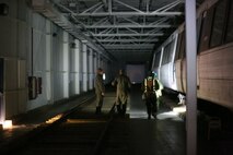 PERRY, Ga. – Decontamination Platoon and Identification and Detection Platoon with Chemical Biological Incident Response Force, CBIRF, U.S. Marine Corps Forces Command, executed Advanced Decontamination/ Identification and Detection Training at Guardian Centers, Perry, Ga., Dec. 11-14, 2017. During the week-long training the platoons refined their skills in setup and breakdown of decontamination sites, decontamination of role players, and identification and detection of known agents in several scenarios including mass casaulty, radiation scenario and a subway scenario.  (Official USMC Photos by Staff Sgt. Santiago G. Colon Jr.)