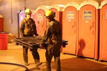 PERRY, Ga. – Decontamination Platoon and Identification and Detection Platoon with Chemical Biological Incident Response Force, CBIRF, U.S. Marine Corps Forces Command, executed Advanced Decontamination/ Identification and Detection Training at Guardian Centers, Perry, Ga., Dec. 11-14, 2017. During the week-long training the platoons refined their skills in setup and breakdown of decontamination sites, decontamination of role players, and identification and detection of known agents in several scenarios including mass casualty, radiation scenario and a subway scenario.  (Official USMC Photos by Staff Sgt. Santiago G. Colon Jr.)