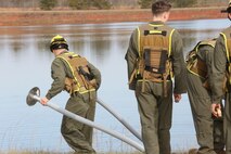 PERRY, Ga. – Decontamination Platoon and Identification and Detection Platoon with Chemical Biological Incident Response Force, CBIRF, U.S. Marine Corps Forces Command, executed Advanced Decontamination/ Identification and Detection Training at Guardian Centers, Perry, Ga., Dec. 11-14, 2017. During the week-long training the platoons refined their skills in setup and breakdown of decontamination sites, decontamination of role players, and identification and detection of known agents in several scenarios including mass casualty, radiation scenario and a subway scenario.  (Official USMC Photos by Staff Sgt. Santiago G. Colon Jr.)