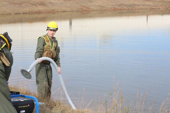 PERRY, Ga. – Decontamination Platoon and Identification and Detection Platoon with Chemical Biological Incident Response Force, CBIRF, U.S. Marine Corps Forces Command, executed Advanced Decontamination/ Identification and Detection Training at Guardian Centers, Perry, Ga., Dec. 11-14, 2017. During the week-long training the platoons refined their skills in setup and breakdown of decontamination sites, decontamination of role players, and identification and detection of known agents in several scenarios including mass casualty, radiation scenario and a subway scenario.  (Official USMC Photos by Staff Sgt. Santiago G. Colon Jr.)