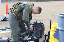 PERRY, Ga. – Decontamination Platoon and Identification and Detection Platoon with Chemical Biological Incident Response Force, CBIRF, U.S. Marine Corps Forces Command, executed Advanced Decontamination/ Identification and Detection Training at Guardian Centers, Perry, Ga., Dec. 11-14, 2017. During the week-long training the platoons refined their skills in setup and breakdown of decontamination sites, decontamination of role players, and identification and detection of known agents in several scenarios including mass casualty, radiation scenario and a subway scenario.  (Official USMC Photos by Staff Sgt. Santiago G. Colon Jr.)