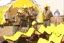 PERRY, Ga. – Decontamination Platoon and Identification and Detection Platoon with Chemical Biological Incident Response Force, CBIRF, U.S. Marine Corps Forces Command, executed Advanced Decontamination/ Identification and Detection Training at Guardian Centers, Perry, Ga., Dec. 11-14, 2017. During the week-long training the platoons refined their skills in setup and breakdown of decontamination sites, decontamination of role players, and identification and detection of known agents in several scenarios including mass casualty, radiation scenario and a subway scenario.  (Official USMC Photos by Staff Sgt. Santiago G. Colon Jr.)
