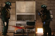 PERRY, Ga. – Decontamination Platoon and Identification and Detection Platoon with Chemical Biological Incident Response Force, CBIRF, U.S. Marine Corps Forces Command, executed Advanced Decontamination/ Identification and Detection Training at Guardian Centers, Perry, Ga., Dec. 11-14, 2017. During the week-long training the platoons refined their skills in setup and breakdown of decontamination sites, decontamination of role players, and identification and detection of known agents in several scenarios including mass casualty, radiation scenario and a subway scenario.  (Official USMC Photos by Staff Sgt. Santiago G. Colon Jr.)