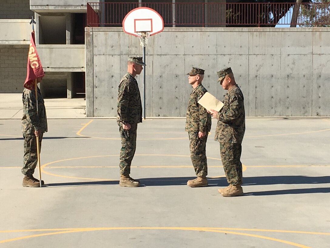 Lieutenant Colonel J. A. Gianopoulos is assigned as the Acting Commander, 5th Marine Regiment on 18 December 2017