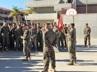 Colonel G. C. Schreffler III, Commanding Officer, 5th Marine Regiment addressed the Marines and Sailors of the regiment on 18 December 2017
