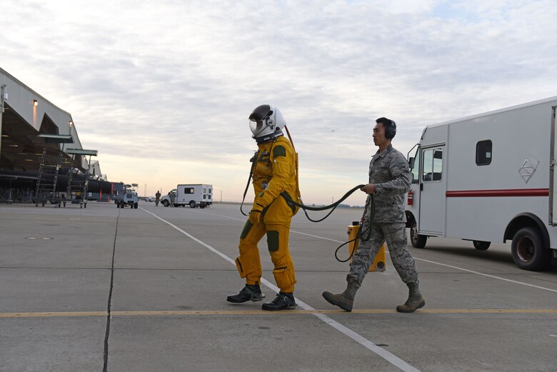 The launch of a U-2 Dragon Lady and what the members of the 9th Physiological Support Squadron do to ensure the full-pressure suit and life support systems are fully functional to sustain at altitudes up to 70,000 feet.