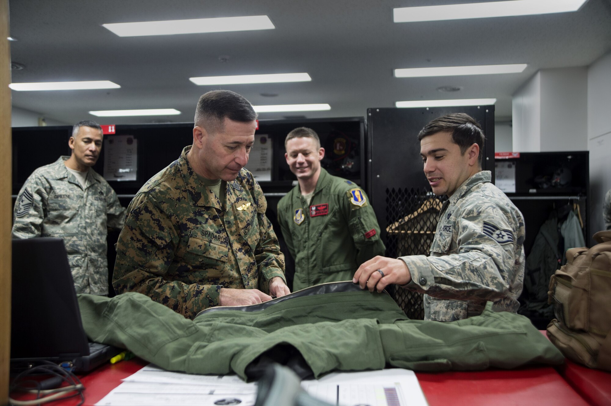 U.S. Marine Corps Sgt. Maj. Anthony Spadaro, the U.S. Pacific Command senior enlisted leader, visited Misawa Air Base, Japan, for the first time, Dec. 20 and 21.