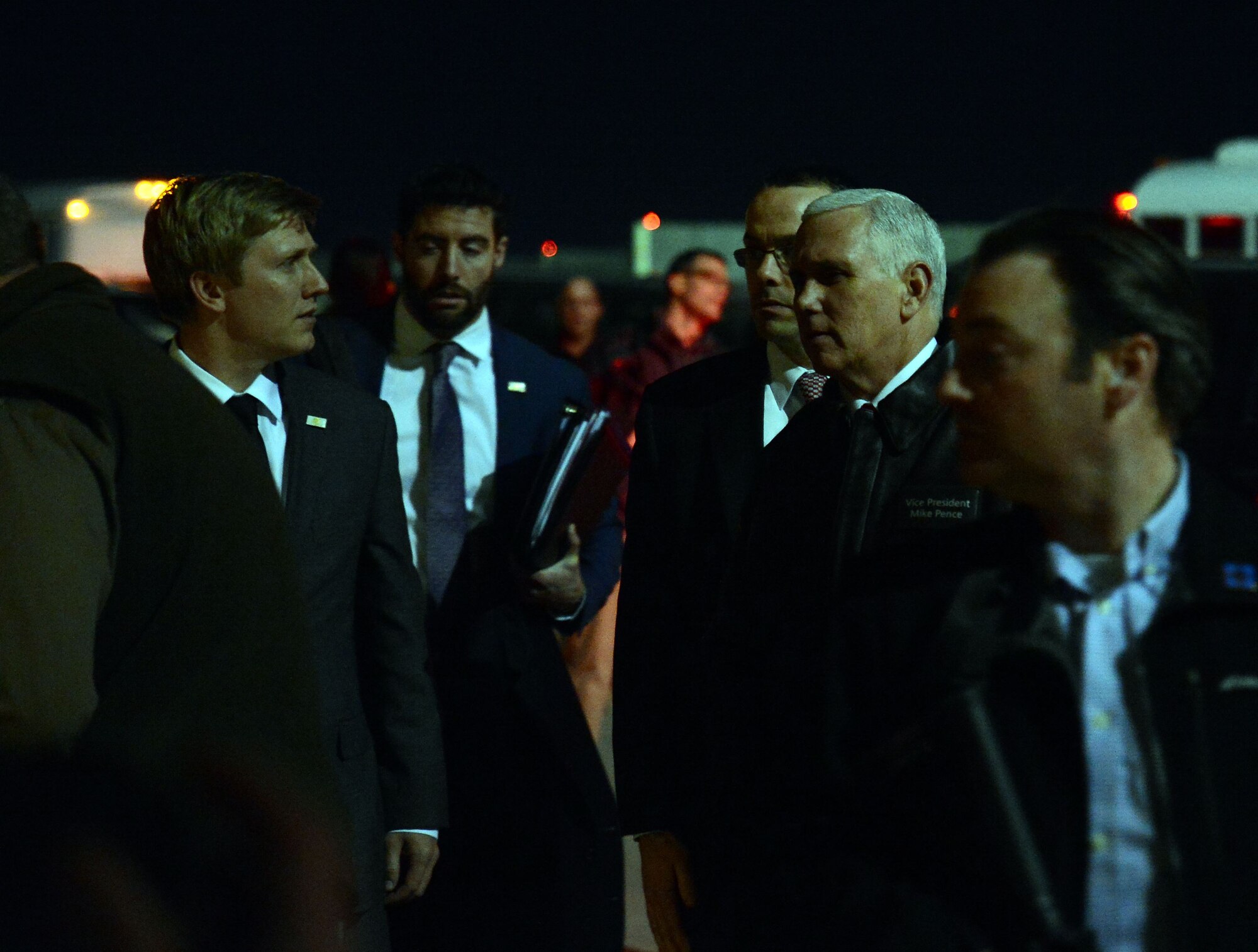 Vice President of the United States Mike Pence visits U.S. service members and speaks on the strategy in Afghanistan, Dec. 21, 2017 at Bagram Airfield.