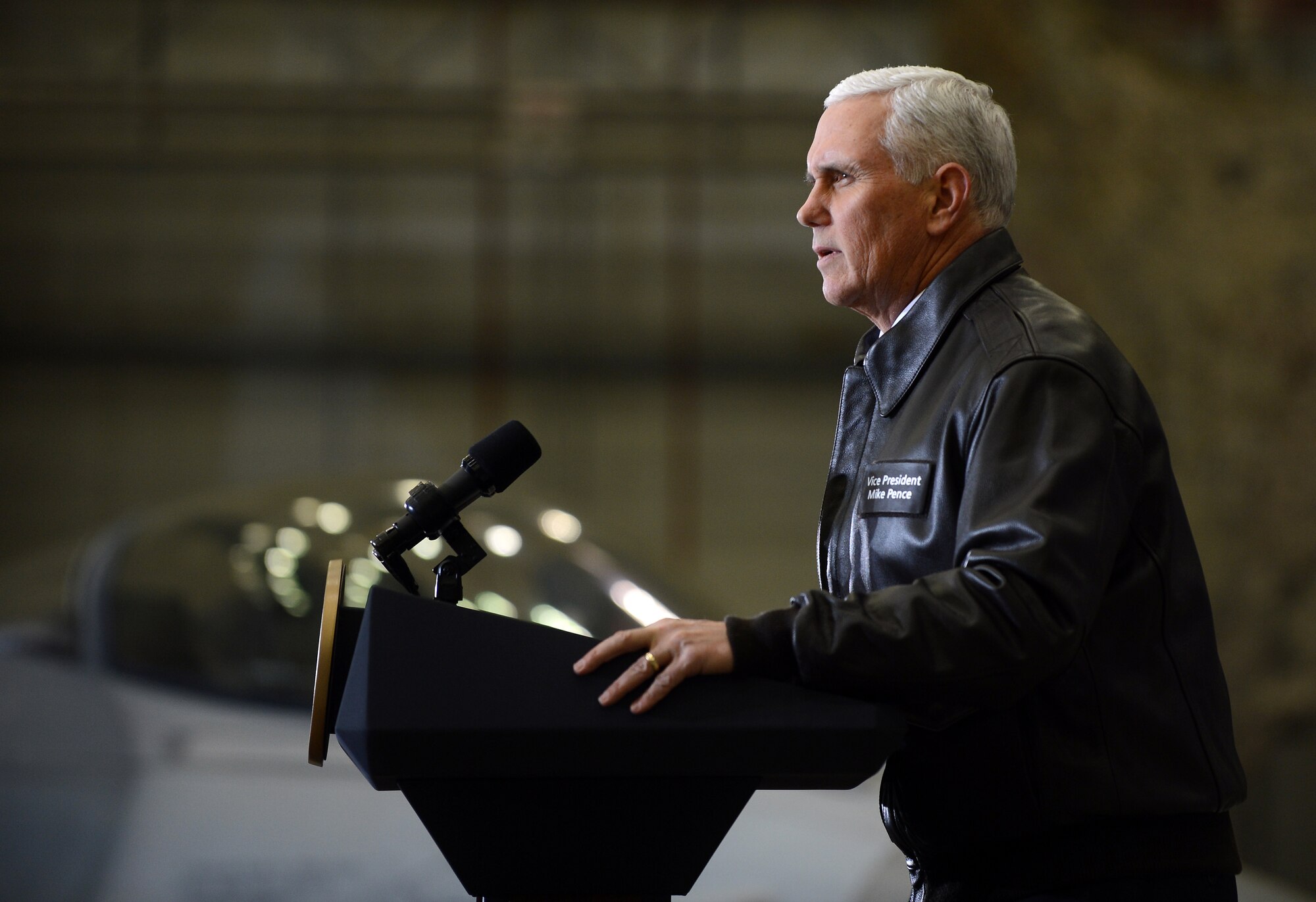 Vice President of the United States Mike Pence visits U.S. service members and speaks on the strategy in Afghanistan, Dec. 21, 2017 at Bagram Airfield.