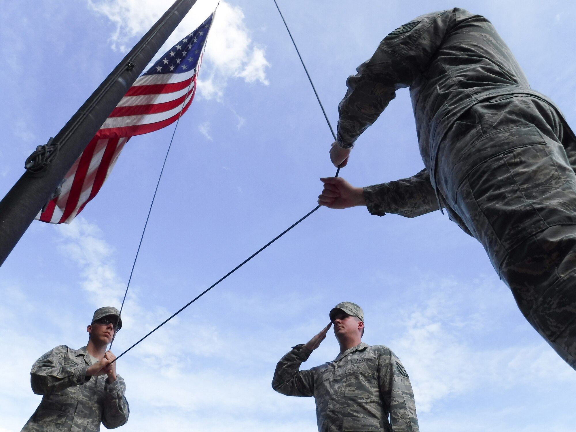 Hanscom Air Force Base retreat ceremony