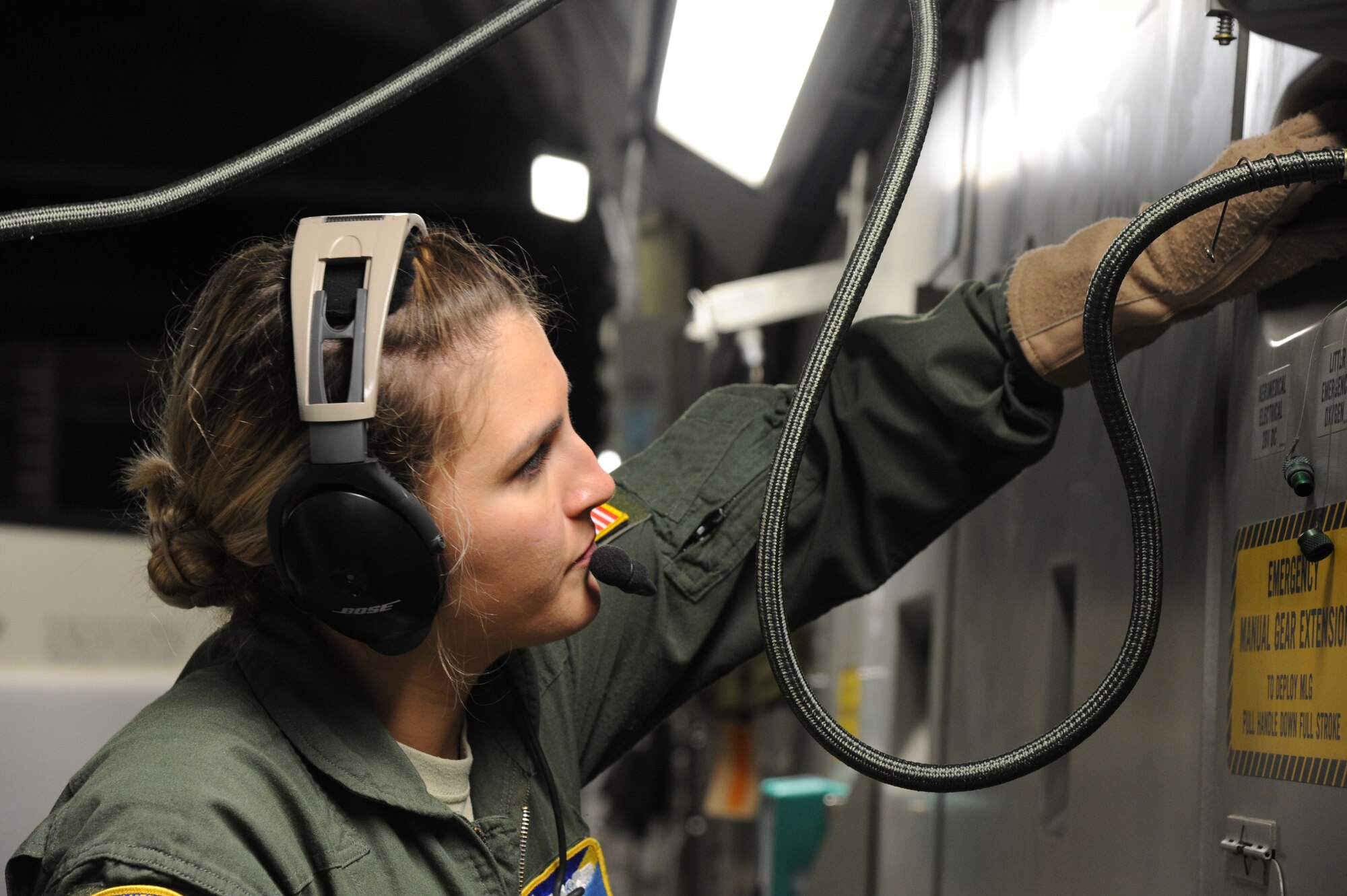 Senior Airman Patrice Barnett, 45th Aeromedical Evacuation Squadron, medical technician, prepares medical transport equipment in preparation of evacuating victims of Hurricane Maria. Within hours after Maria, a category 4 hurricane with 155MPH winds ravished Puerto Rico and the U.S. Virgin Islands, citizen Airmen throughout the country responded with life sustaining supplies, evacuations and medical needs. (U.S. Air Force photo by Tech. Sgt. Peter Dean)