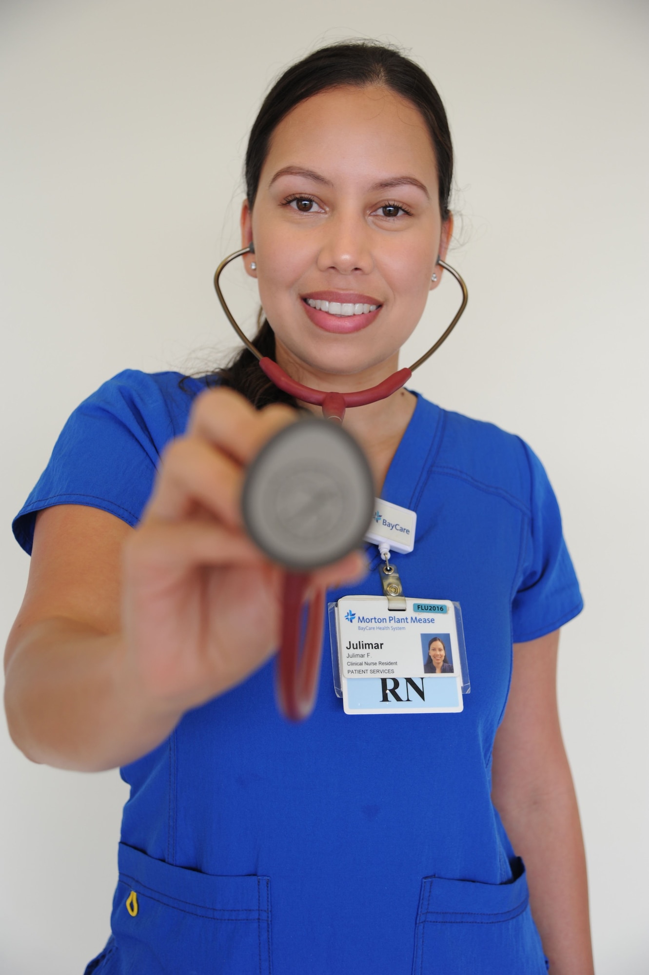 Senior Airman Julimar Fuentes, 927th Logistics Readiness Squadron, MacDill AFB FL, serves as a supply technician in the Air Force Reserve, and a critical care nurse in her civilian job. While on duty at Mease Countryside Hospital, Clearwater Florida, Fuentes was instrumental in saving the life of a patient that, unbeknownst to her, was the brother of another Air Force Reservist.