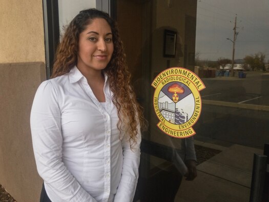 Senior Airman Adenna Zimmerman, 940th Aerospace Medicine Squadron bio environmental engineer, poses for a photo Dec. 18 at Beale Air Force Base, California.